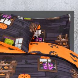 Smart Living Luxury Soft Reversible Haunted House Duvet Cover & Pillowcases in Charcoal - Size: Single - thumbnail 4
