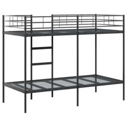 Berkfield Home Bunk Bed without Mattress Black 100x190 cm Steel - thumbnail 7
