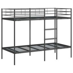 Berkfield Home Bunk Bed without Mattress Black 100x190 cm Steel - thumbnail 2