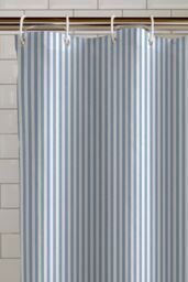 Catherine Lansfield 'Timeless Stripe' Shower Curtain in Blue - Size: 180 cm width x 180 cm drop