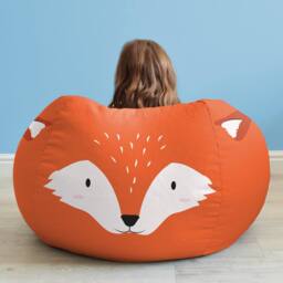 rucomfy Beanbags ruomfy Indoor Fox Bean Bag for Kids - Classic Animal Bean Bag Chair