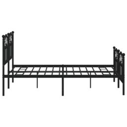 Berkfield Home Metal Bed Frame with Headboard & Footboard Black 140x200 cm - thumbnail 6