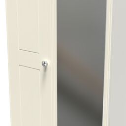 Ready Assembled 2 U Albert 2 Door Mirrored Wardrobe (Ready Assembled) in Cream - thumbnail 4