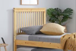 Birlea Buxton High End Single Guest Bed Pine Bundle with 2 Nimbus Mattresses in Brown - thumbnail 4