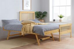 Birlea Buxton High End Single Guest Bed Pine Bundle with 2 Nimbus Mattresses in Brown - thumbnail 2