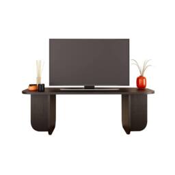 BIMOSSA Wooden TV Stand 100 cm Small TV Unit for TVs up to 43 Inch, Modern Compact TV Table Stand w/ Storage Shelf, TV Cabinet for Living Room, Media
