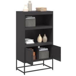 Berkfield Home Highboard Black 68.5x38.5x123.5 cm Steel - thumbnail 5