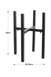 Living and Home Simple Style Metal Plant Stand Flower Pot Holder in Black - thumbnail 6