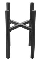 Living and Home Simple Style Metal Plant Stand Flower Pot Holder in Black - thumbnail 4