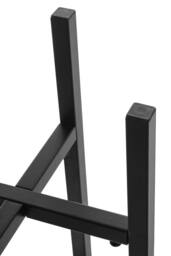 Living and Home Simple Style Metal Plant Stand Flower Pot Holder in Black - thumbnail 2