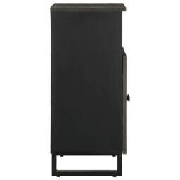 Berkfield Home Sideboard Black 60x33x75 cm Solid Wood Mango - Size: 60 x 33 x 75 cm - thumbnail 4