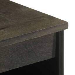 Berkfield Home Sideboard Black 60x33x75 cm Solid Wood Mango - Size: 60 x 33 x 75 cm - thumbnail 6