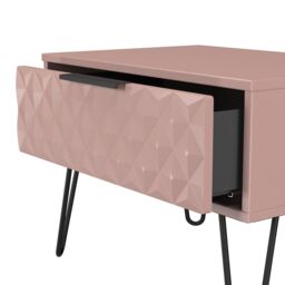 Ready Assembled 2 U Islay 1 Drawer Wide Side Table (Ready Assembled) in Dusty Pink - thumbnail 6