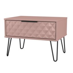 Ready Assembled 2 U Islay 1 Drawer Wide Side Table (Ready Assembled) in Dusty Pink - thumbnail 4