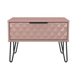 Ready Assembled 2 U Islay 1 Drawer Wide Side Table (Ready Assembled) in Dusty Pink - thumbnail 2