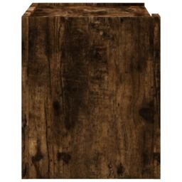 Berkfield Home Wall-mounted Bedside Cabinets 2 pcs Smoked Oak 45x30x35 cm in Brown - Size: 45 x 30 x 35 cm - thumbnail 5