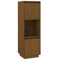 Berkfield Home Highboard Honey Brown 38x35x117 cm Solid Wood Pine - Size: 38 x 35 x 117 cm - thumbnail 3
