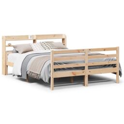 Berkfield Home Bed Frame with Headboard without Mattress 160x200 cm in Brown - thumbnail 2