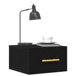 Berkfield Home Modern Bedside Cabinets 2 pcs Wall-Mounted Black Oak 35x35x20 cm - Size: 35 x 35 x 20 cm - thumbnail 1