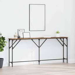 Berkfield Home Console Table Old Wood 180x23x75 cm Engineered Wood in Brown - Size: 180 x 23 x 75 cm - thumbnail 2