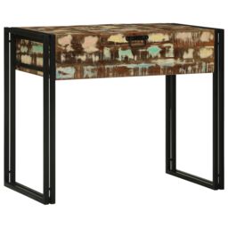 Berkfield Home Dressing Table 90x50x75 cm Solid Wood Reclaimed in Brown - Size: 90 x 50 x 75 cm - thumbnail 3