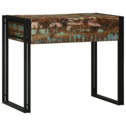 Berkfield Home Dressing Table 90x50x75 cm Solid Wood Reclaimed in Brown - Size: 90 x 50 x 75 cm - thumbnail 7