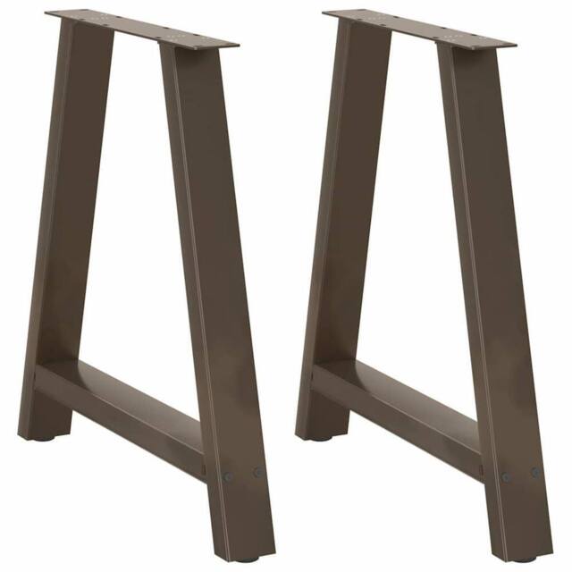 Berkfield Home Coffee Table Legs A-Shaped 2 pcs 80x(72-73) cm Steel in Bronze - image 1