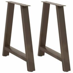 Berkfield Home Coffee Table Legs A-Shaped 2 pcs 80x(72-73) cm Steel in Bronze