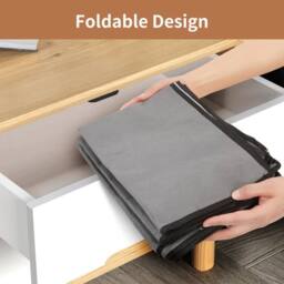 KORVIXA 4 Pack Foldable Under-Bed Storage Boxes in Grey - thumbnail 3
