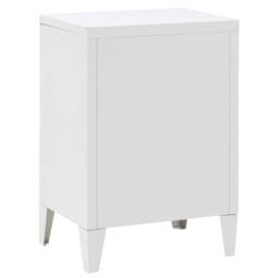 Wyld and Coco Light Grey Metal Storage Cabinet with Fluted Glass Front - thumbnail 6