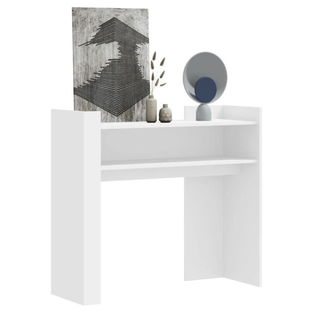 Berkfield Home Console Table White 100x35x90 cm Engineered Wood - Size: 100 x 35 x 90 cm - image 1