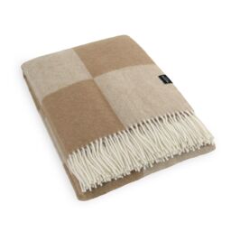Native Natural Checkerboard Beige Wool Blanket - Size: Large - thumbnail 3