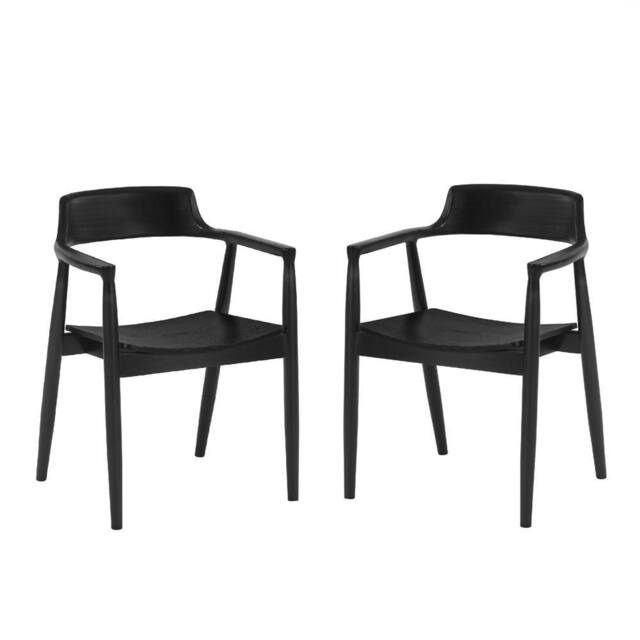 Cheshire Fairmont Premium Dining Chairs with Arms - Set of 2 in Black - image 1