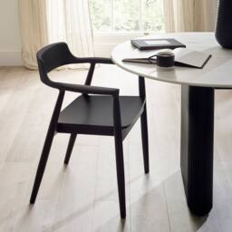 Cheshire Fairmont Premium Dining Chairs with Arms - Set of 2 in Black - thumbnail 4