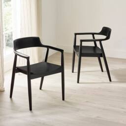 Cheshire Fairmont Premium Dining Chairs with Arms - Set of 2 in Black - thumbnail 5