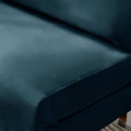 FurnitureboxUK Bobby Blue Velvet Single Folding Sofa Bed Chair - thumbnail 4