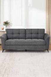 More4Homes Solna 3 Seater Scandi Style Fabric Living Room Sofa in Charcoal - thumbnail 7