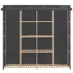 Berkfield Home Wardrobe Grey 173x40x170 cm Fabric - Size: 173 x 40 x 170 cm - thumbnail 2