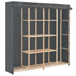 Berkfield Home Wardrobe Grey 173x40x170 cm Fabric - Size: 173 x 40 x 170 cm - thumbnail 1