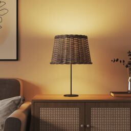 Berkfield Home Lamp Shade Brown √ò40x26 cm Wicker - Size: 40x26 cm - thumbnail 3