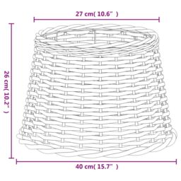 Berkfield Home Lamp Shade Brown √ò40x26 cm Wicker - Size: 40x26 cm - thumbnail 6