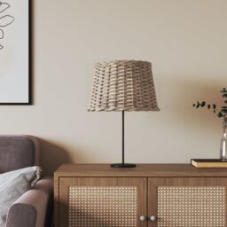 Berkfield Home Lamp Shade Brown √ò40x26 cm Wicker - Size: 40x26 cm