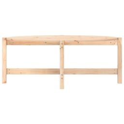Berkfield Home Coffee Table 118x63x45 cm Solid Wood Pine in Brown - Size: 118 x 63 x 45 cm - thumbnail 5
