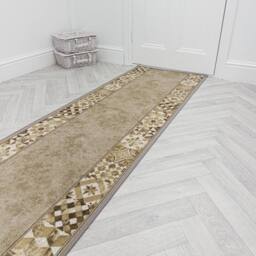 runrug Hallway Runner Rug - Non-Slip, Hardwearing, 5.4mm - 'Murcia' in Light Brown - Size: 80 cm x 150 cm - thumbnail 4