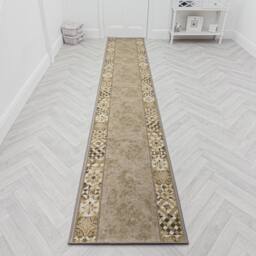 runrug Hallway Runner Rug - Non-Slip, Hardwearing, 5.4mm - 'Murcia' in Light Brown - Size: 80 cm x 150 cm - thumbnail 7