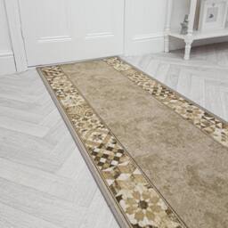 runrug Hallway Runner Rug - Non-Slip, Hardwearing, 5.4mm - 'Murcia' in Light Brown - Size: 80 cm x 150 cm - thumbnail 1