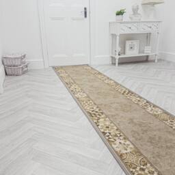 runrug Hallway Runner Rug - Non-Slip, Hardwearing, 5.4mm - 'Murcia' in Light Brown - Size: 80 cm x 150 cm - thumbnail 3