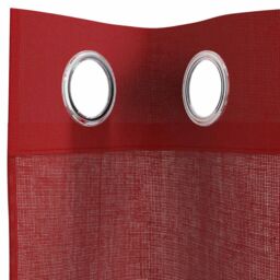Berkfield Home Voile Curtains with Grommets 2 pcs Wine Red - thumbnail 5