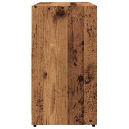 Berkfield Home Comfortable Bathroom Sink Cabinet Old Wood 60x33x60 cm Engineered Wood in Brown - Size: 60 x 33 x 60 cm - thumbnail 7