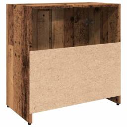 Berkfield Home Comfortable Bathroom Sink Cabinet Old Wood 60x33x60 cm Engineered Wood in Brown - Size: 60 x 33 x 60 cm - thumbnail 8